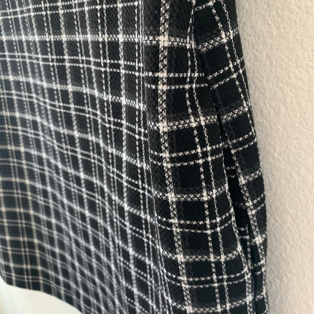 Zara Winter Plaid Peter Pan Collar Mini Dress Sz M - Picture 7 of 8